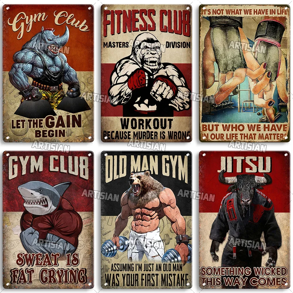 Vintage Tech Accessories - Oudere Mannen Gym Club Inspirerende Zin