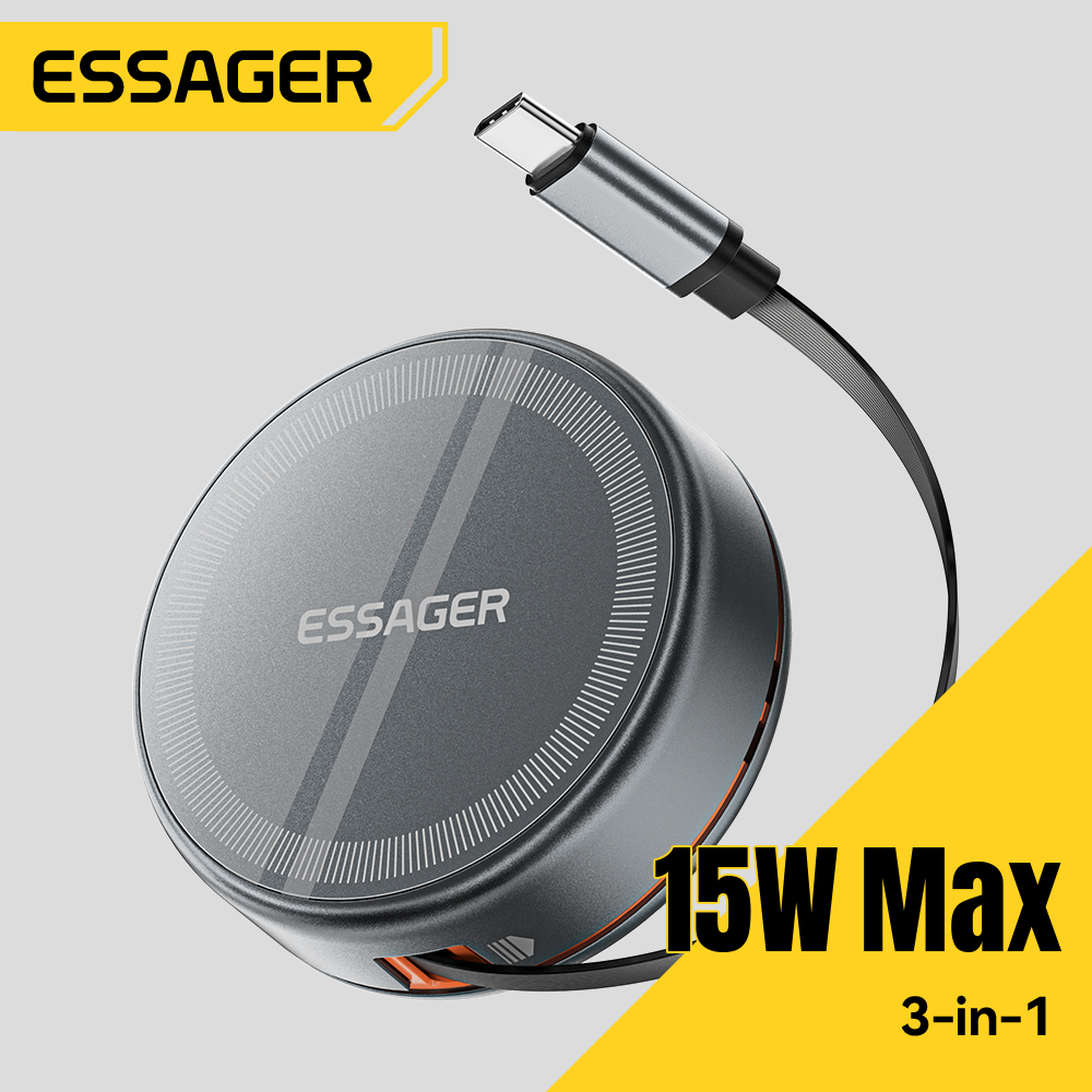Wireless Charger 3 In 1 - Essager 15W 3 in 1 magnetische