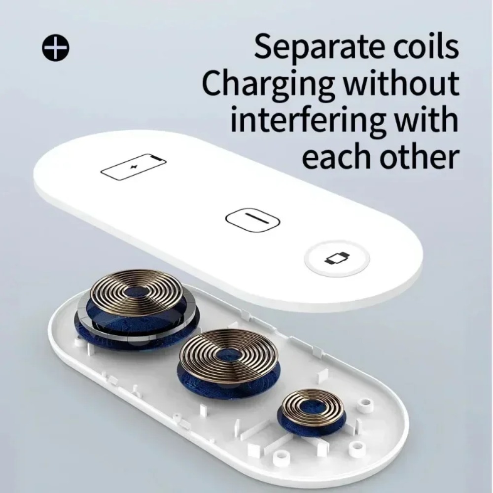 Wireless Charger 3 In 1 - 3-in-1 draadloos oplaadstation, snellaadstation voor iPhone,