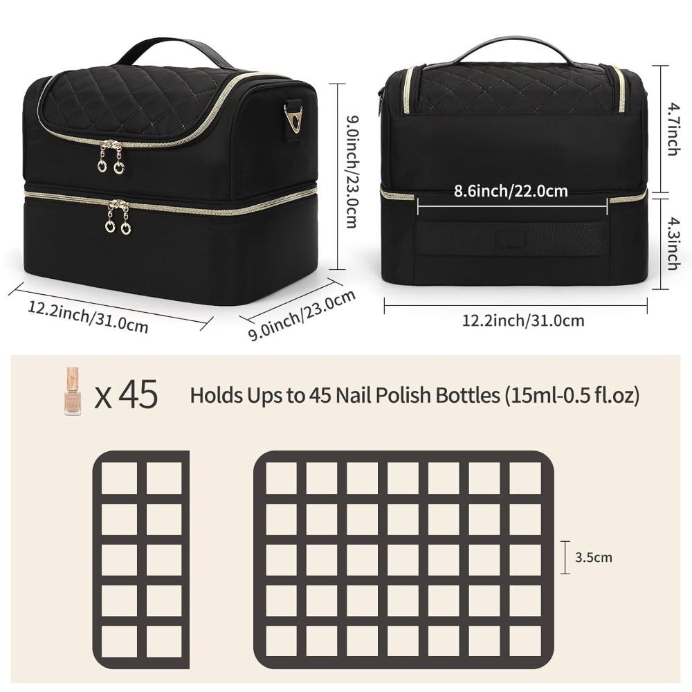 Dubbele laag nagellak opbergta - Tech Woven Accessories recensie en prijs