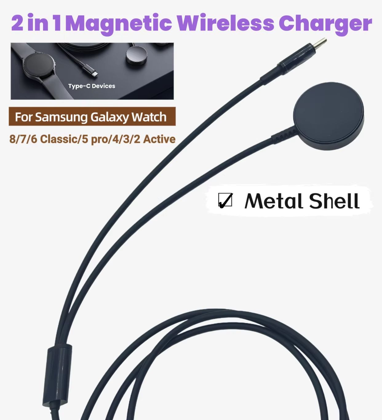 Type-C 2-in-1 magnetische draa - Wireless Charger 3 In 1 recensie en prijs