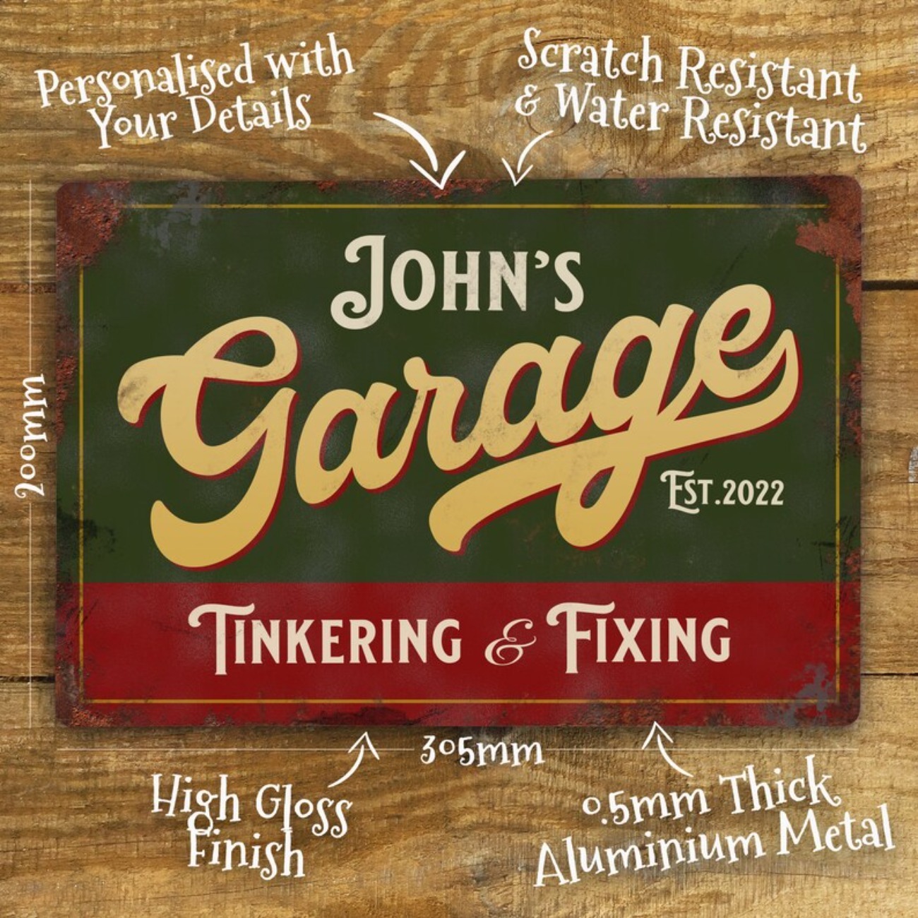 Op maat gepersonaliseerd garag - Vintage Tech Accessories recensie en prijs