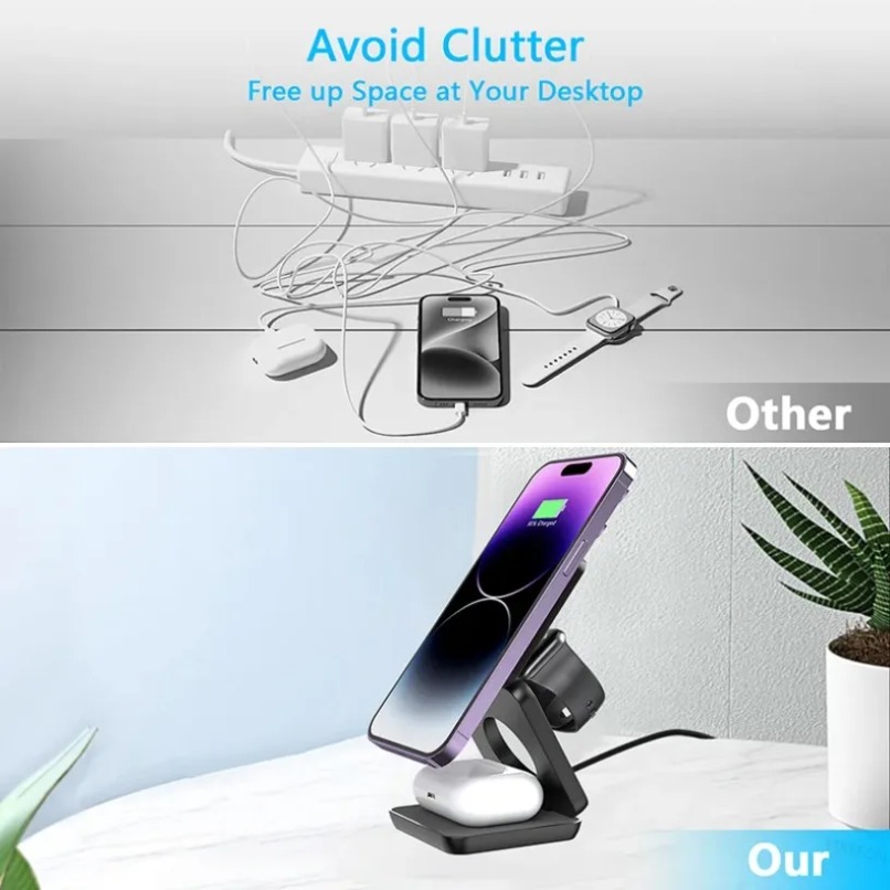 3-in-1 opvouwbare magnetische  - Wireless Charger 3 In 1 recensie en prijs