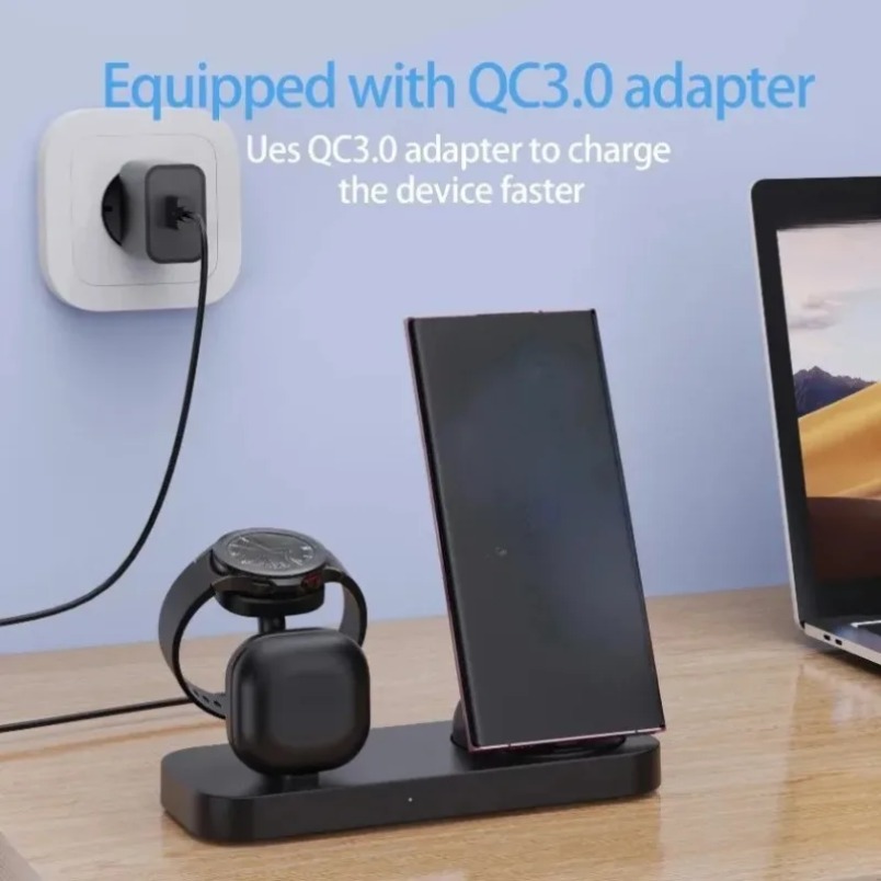 3-in-1 draadloze oplader met d - Wireless Charger 3 In 1 recensie en prijs
