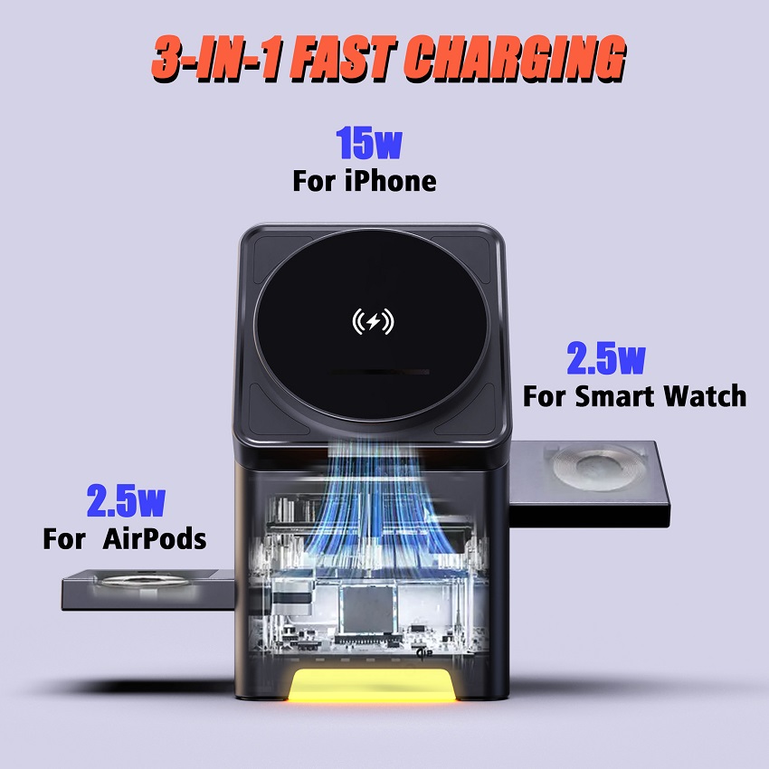 3-in-1 Magnetische Draadloze O - Wireless Charger 3 In 1 recensie en prijs